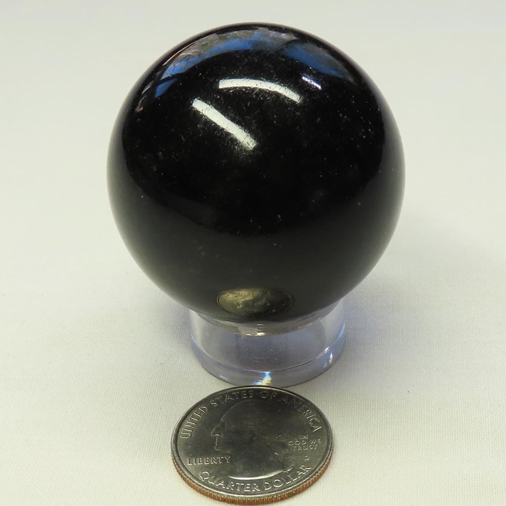 Polished Black Obsidian Sphere Ball from Mexico