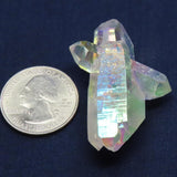 Opal or Angel Quartz Crystal Cluster with a Natural Cross Formation