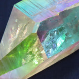 Opal or Angel Quartz Crystal Point with Time-Link Activation & Rainbow