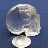 Carved Clear Quartz Crystal Skull from Brazil