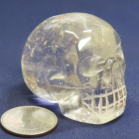 Carved Clear Quartz Crystal Skull from Brazil