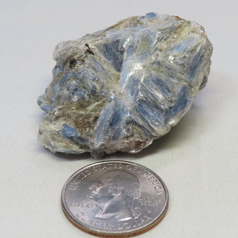 Blue Kyanite Cluster with Mica and Black Tourmalines from Brazil