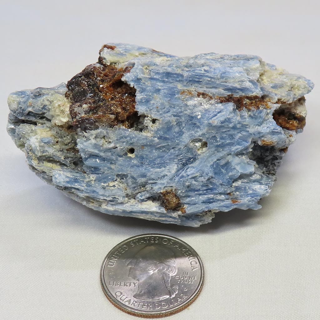 Blue Kyanite Cluster with Mica & Garnets from Brazil