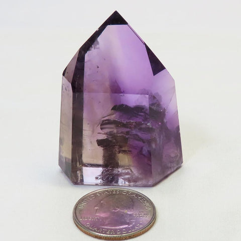 Polished Smoky Amethyst Tabby Point from Bahia Brazil