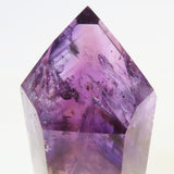 Polished Smoky Amethyst Phantom Point with Rainbows from Bahia Brazil