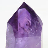 Polished Smoky Amethyst Phantom Point with Rainbows from Bahia Brazil