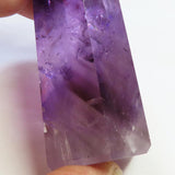 Polished Smoky Amethyst Phantom Point with Rainbows from Bahia Brazil