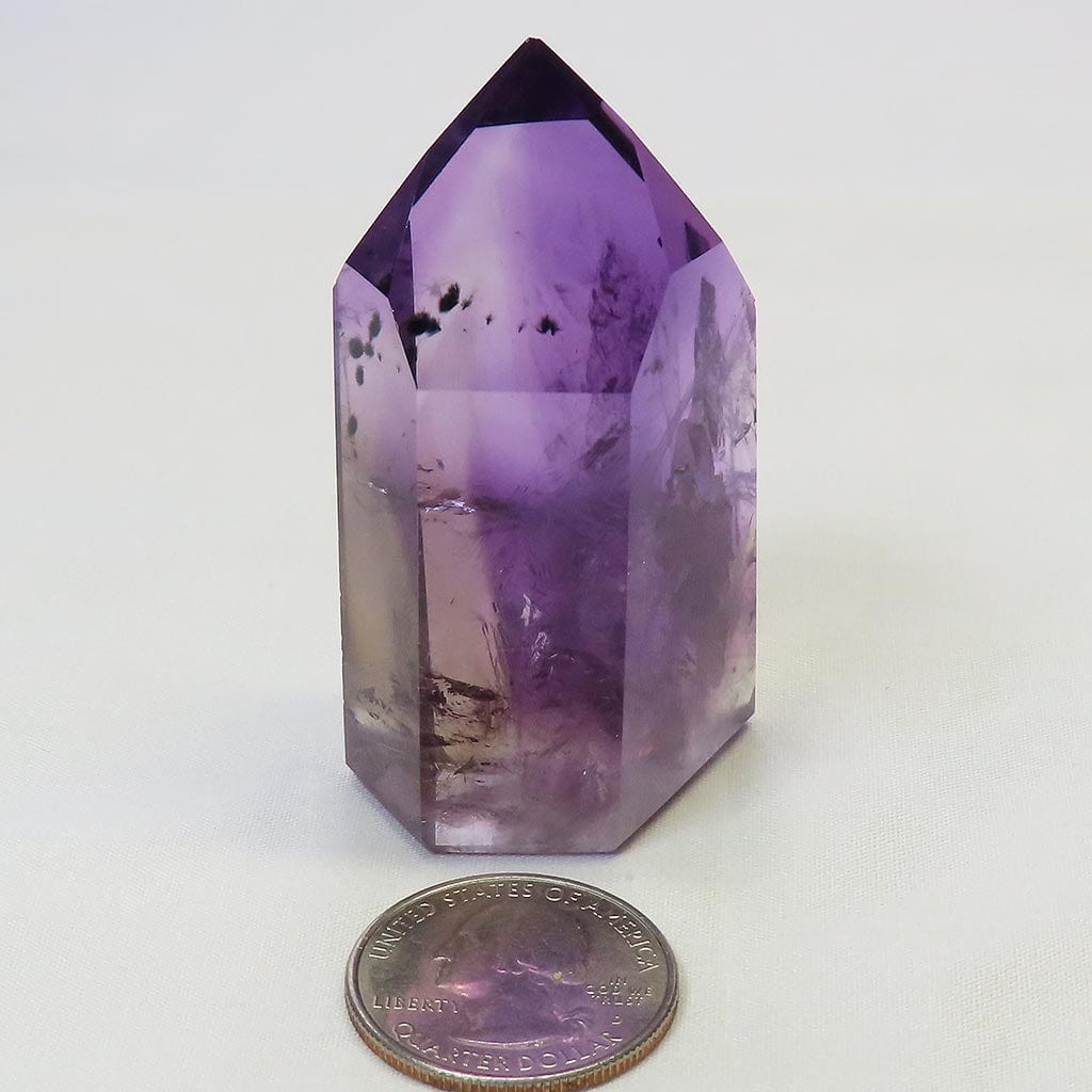 Polished Smoky Amethyst Point from Bahia Brazil