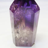 Polished Smoky Amethyst Phantom Point with Rainbows from Bahia Brazil