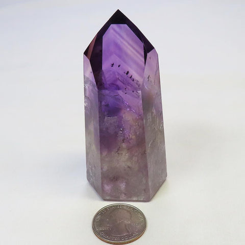 Polished Smoky Amethyst Phantom Point from Bahia Brazil