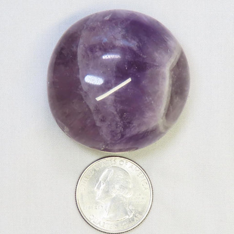 Polished Smoky Amethyst Palm Stone from Madagascar