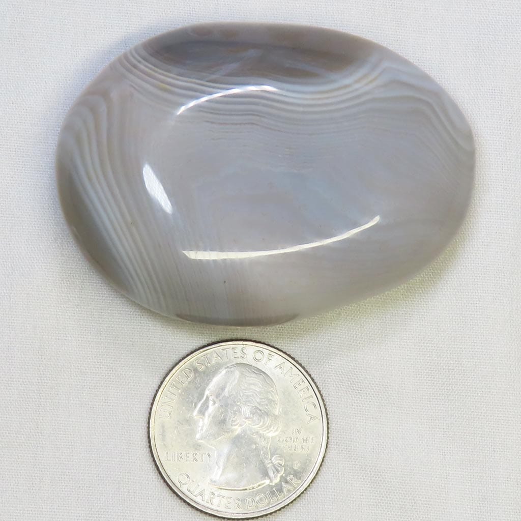 Polished Banded Agate Palm Stone from Madagascar