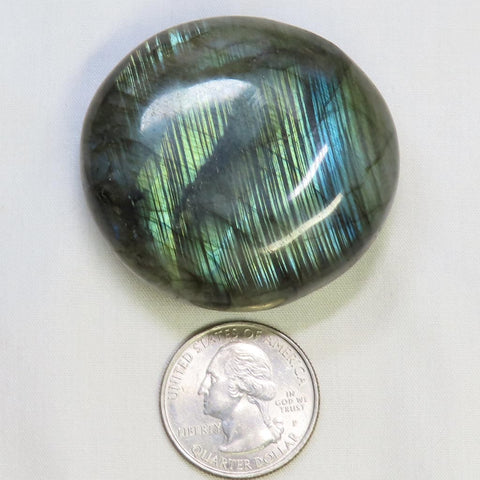 Polished Labradorite Palm Stone from Madagascar