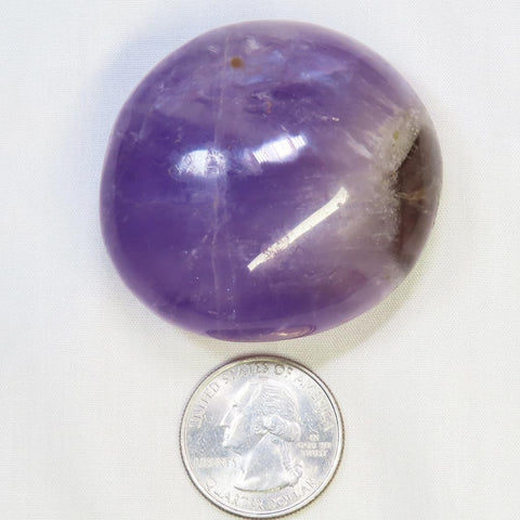 Polished Smoky Amethyst Palm Stone from Madagascar