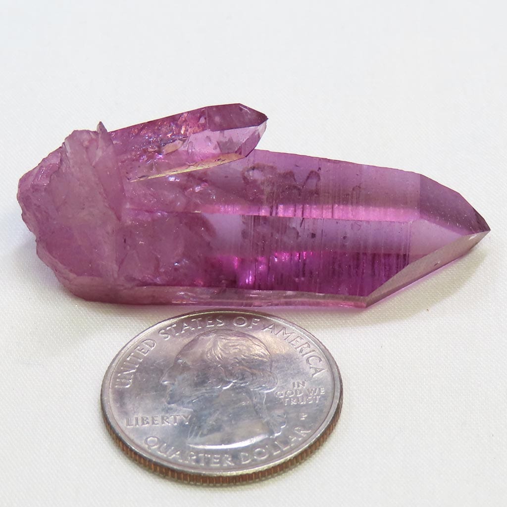 Purple Mist Aura Quartz Crystal Point from Arkansas