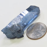 Blue Horizon Aura Quartz Crystal Point w/ Record Keepers & Self-Healed