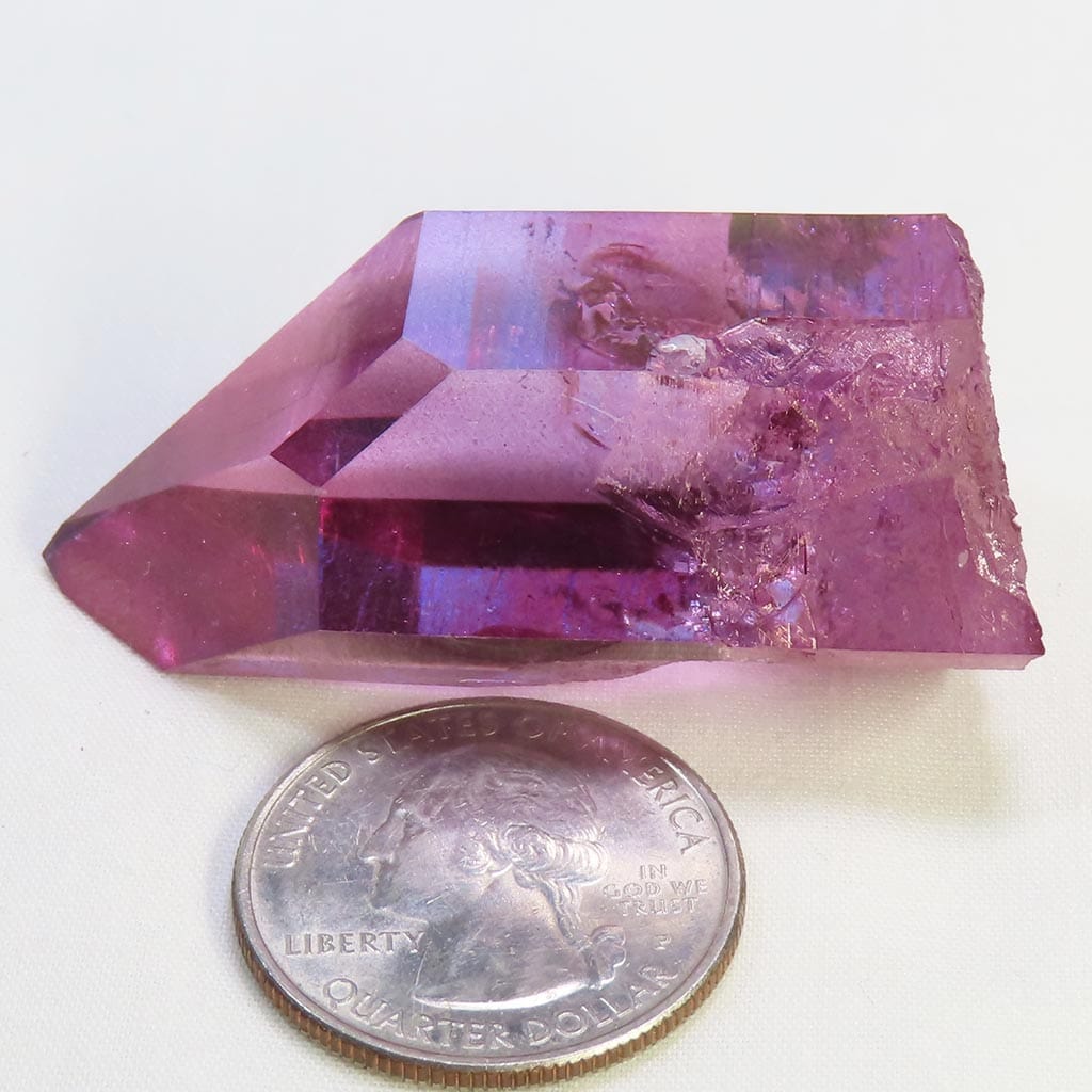 Purple Mist Aura Quartz Crystal Point Time-Link Activation & Rainbows