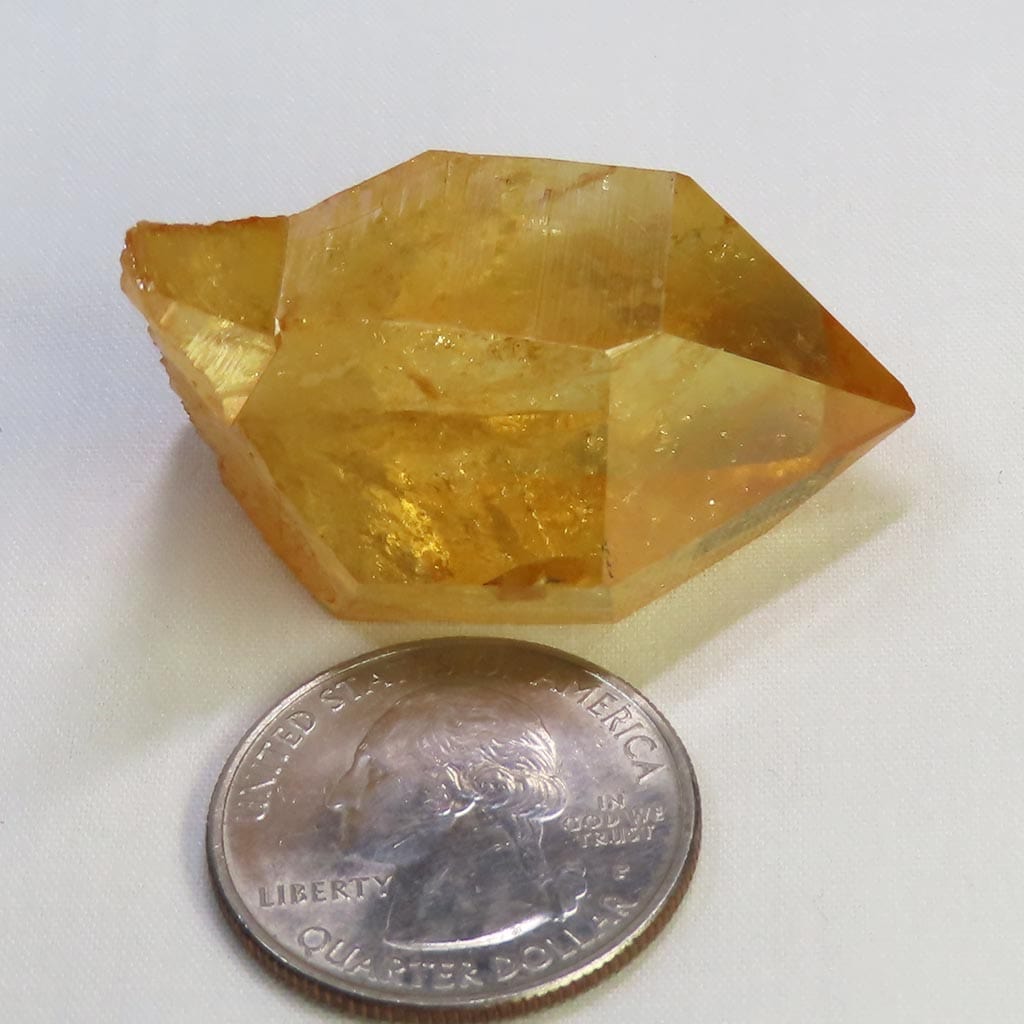 Sunrise Aura Quartz Crystal Point from Arkansas