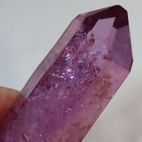 Purple Mist Aura Quartz Crystal Point with Rainbow from Arkansas