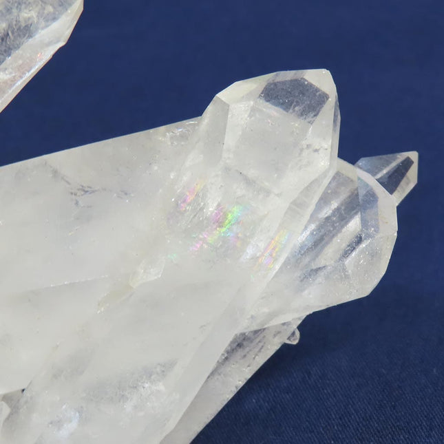 Arkansas Quartz Crystal Cluster with a Rainbow