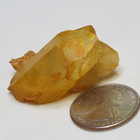 Arkansas Golden Healer Quartz Crystal Cluster with Rainbow Iridescence