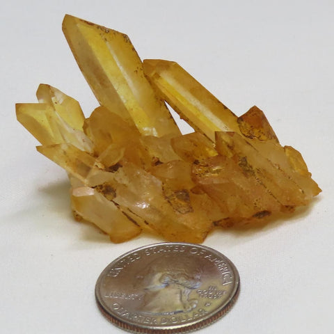 Arkansas Golden Healer Quartz Crystal Cluster Some Rainbow Iridescence