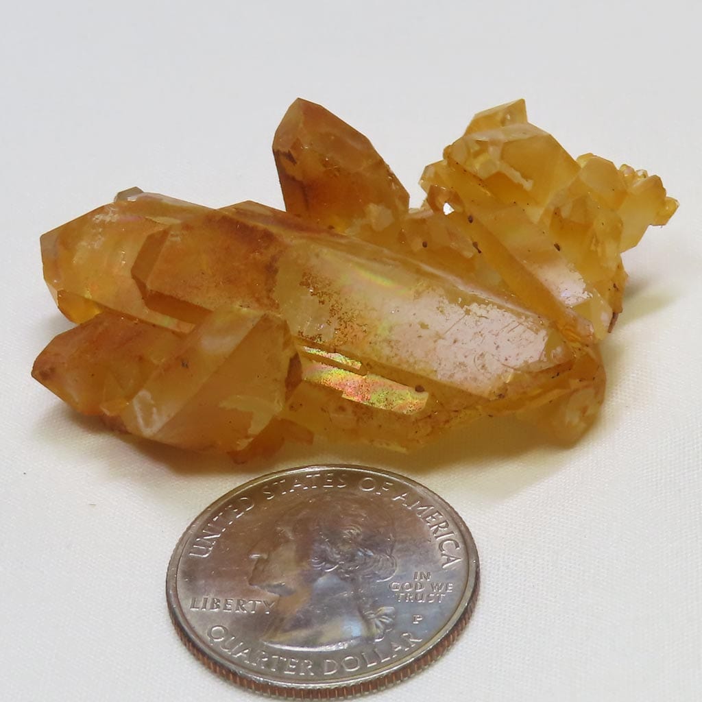 Arkansas Golden Healer Quartz Crystal Cluster with Rainbow Iridescence