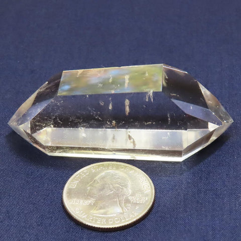 Polished Quartz Crystal Double Terminated Channeler Point from Brazil