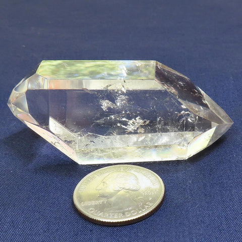 Polished Quartz Crystal Double Terminated Point from Brazil