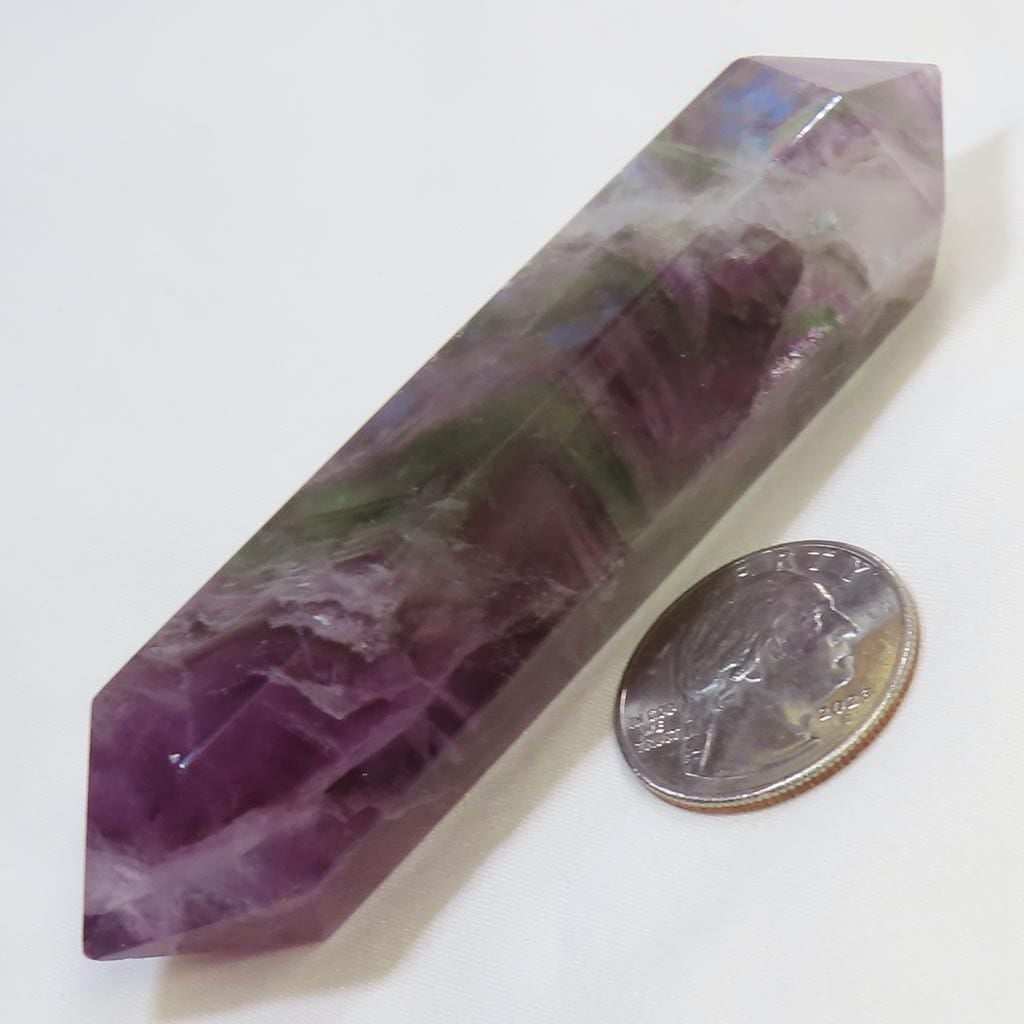 Polished Fluorite Double Terminated Generator Point from Central Africa