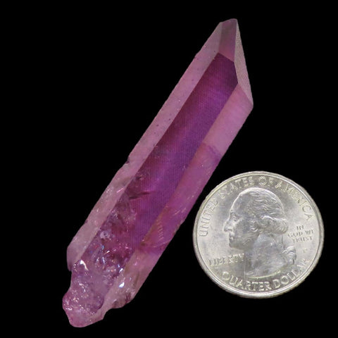 Purple Mist Aura Quartz Crystal Point from Arkansas