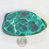 Polished Malachite Free Form with Chrysocolla from the Congo