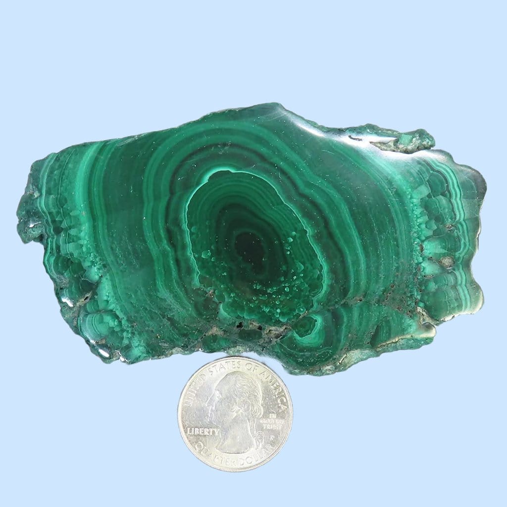 Polished Malachite Slice from Democratic Republic of the Congo