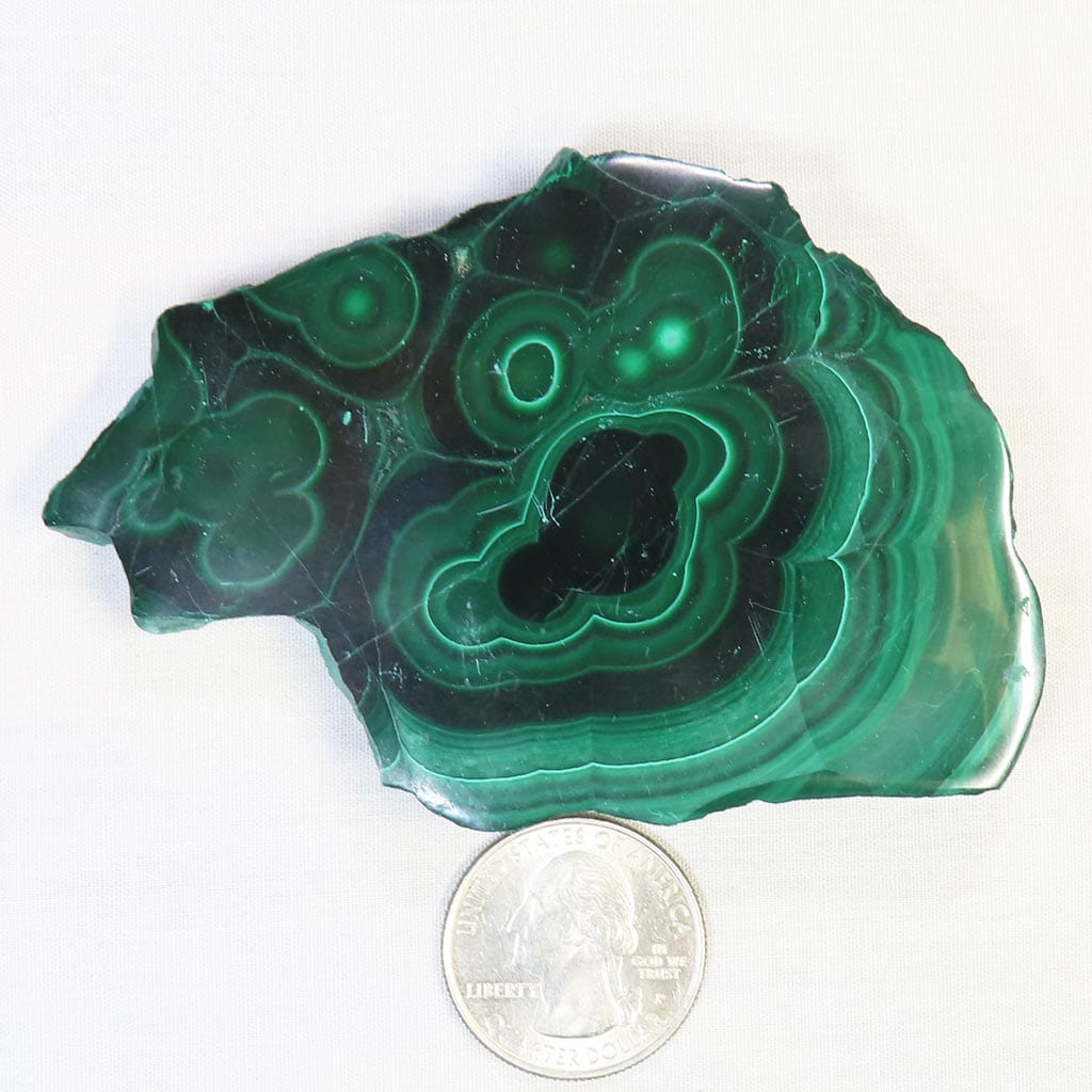 Polished Malachite Slice from Democratic Republic of the Congo