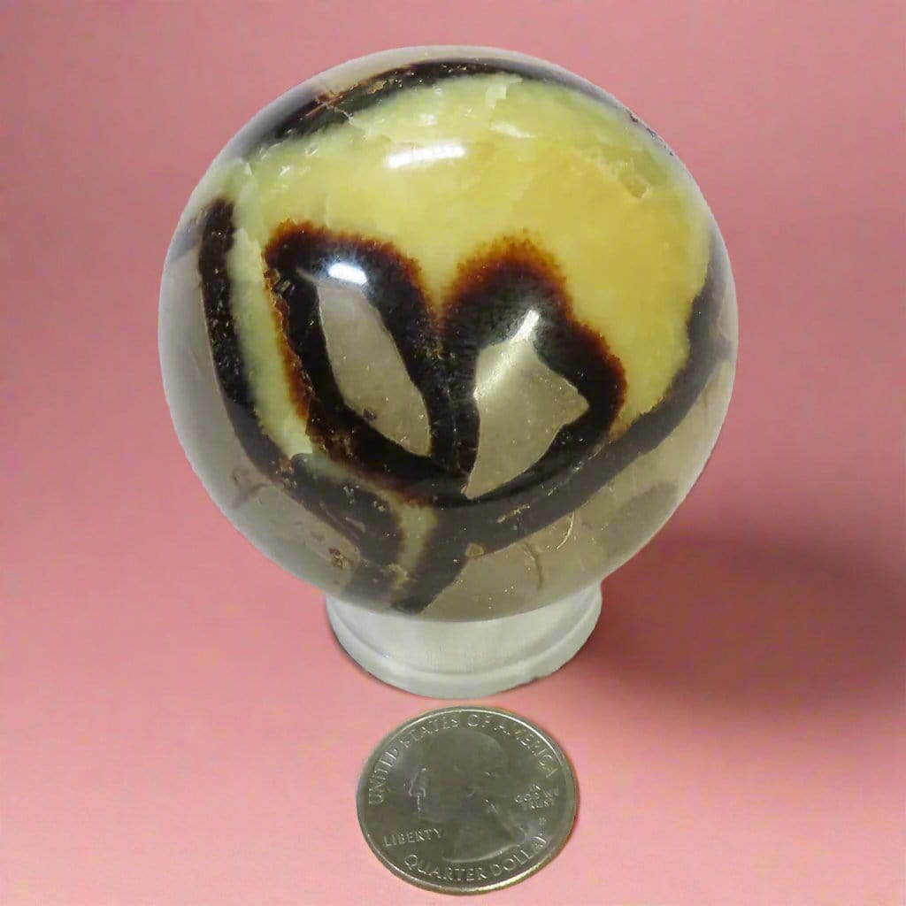 Polished Septarian Nodule Sphere Ball from Madagascar