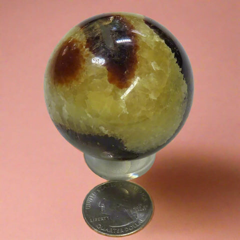 Polished Septarian Nodule Sphere Ball from Madagascar