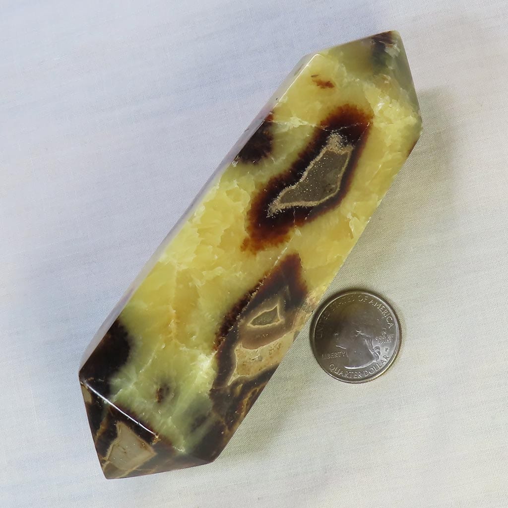 Polished Septarian Nodule Double Terminated Point from Madagascar