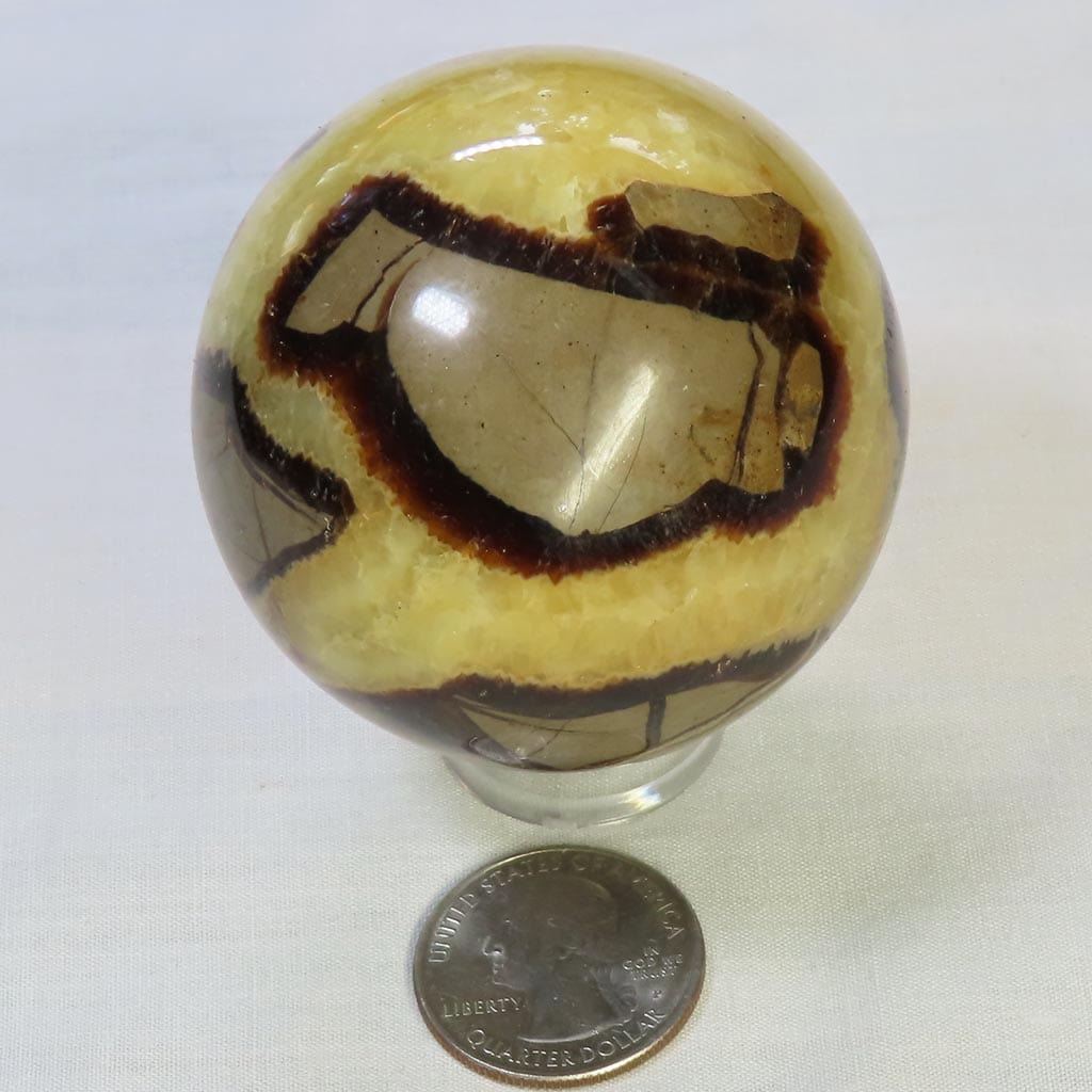 Polished Septarian Nodule Sphere Ball from Madagascar