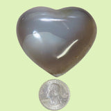 Polished Banded Agate Heart from Madagascar