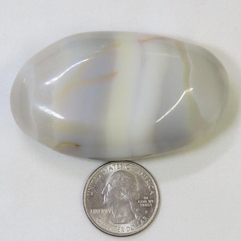 Polished Banded Agate Palm Stone from Madagascar