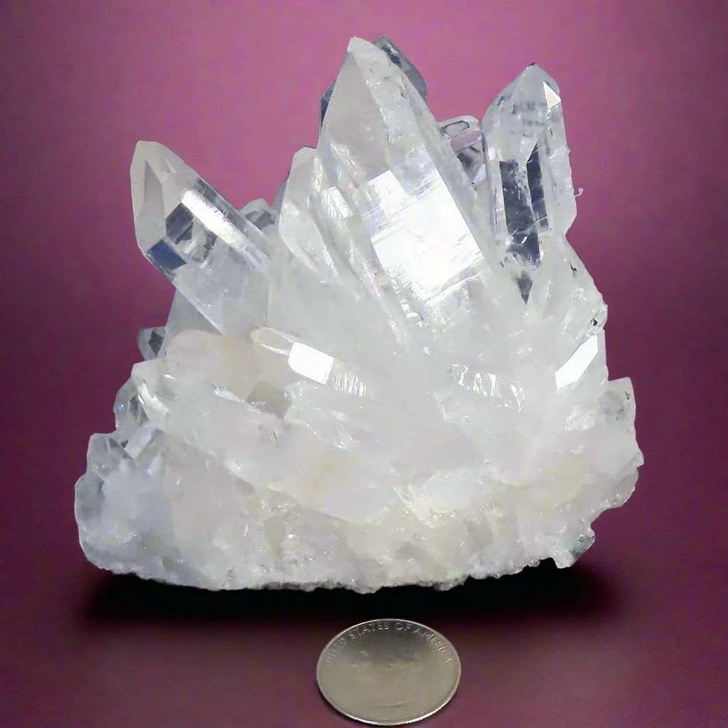 Arkansas Quartz Crystal Cluster with Time-Link & Rainbow