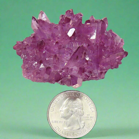 Purple Mist Aura Quartz Crystal Plate Cluster from Arkansas