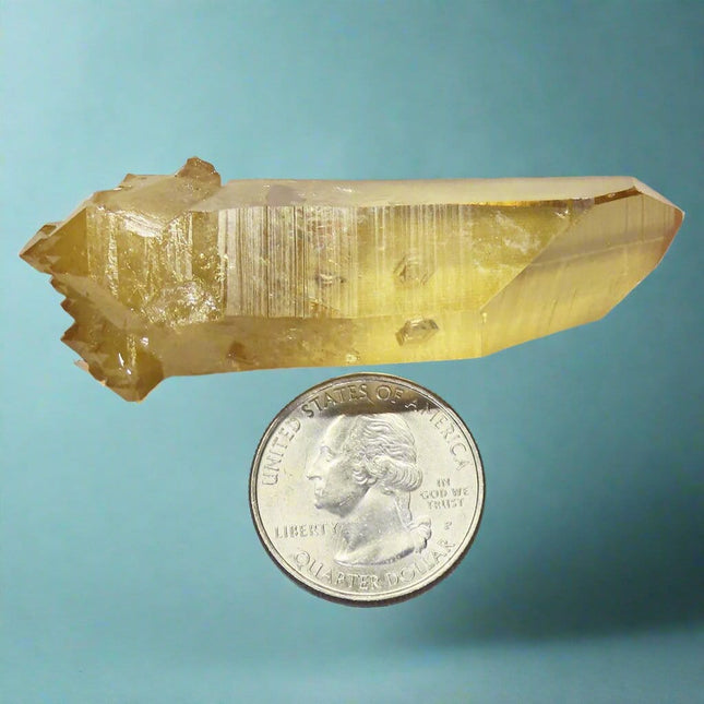 Sunrise Aura Quartz Crystal DT/ET Grounding Point with Rainbow