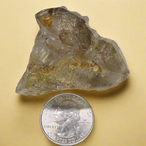 Arkansas Rare Smoky Skeletal Quartz Crystal Point with Rainbows