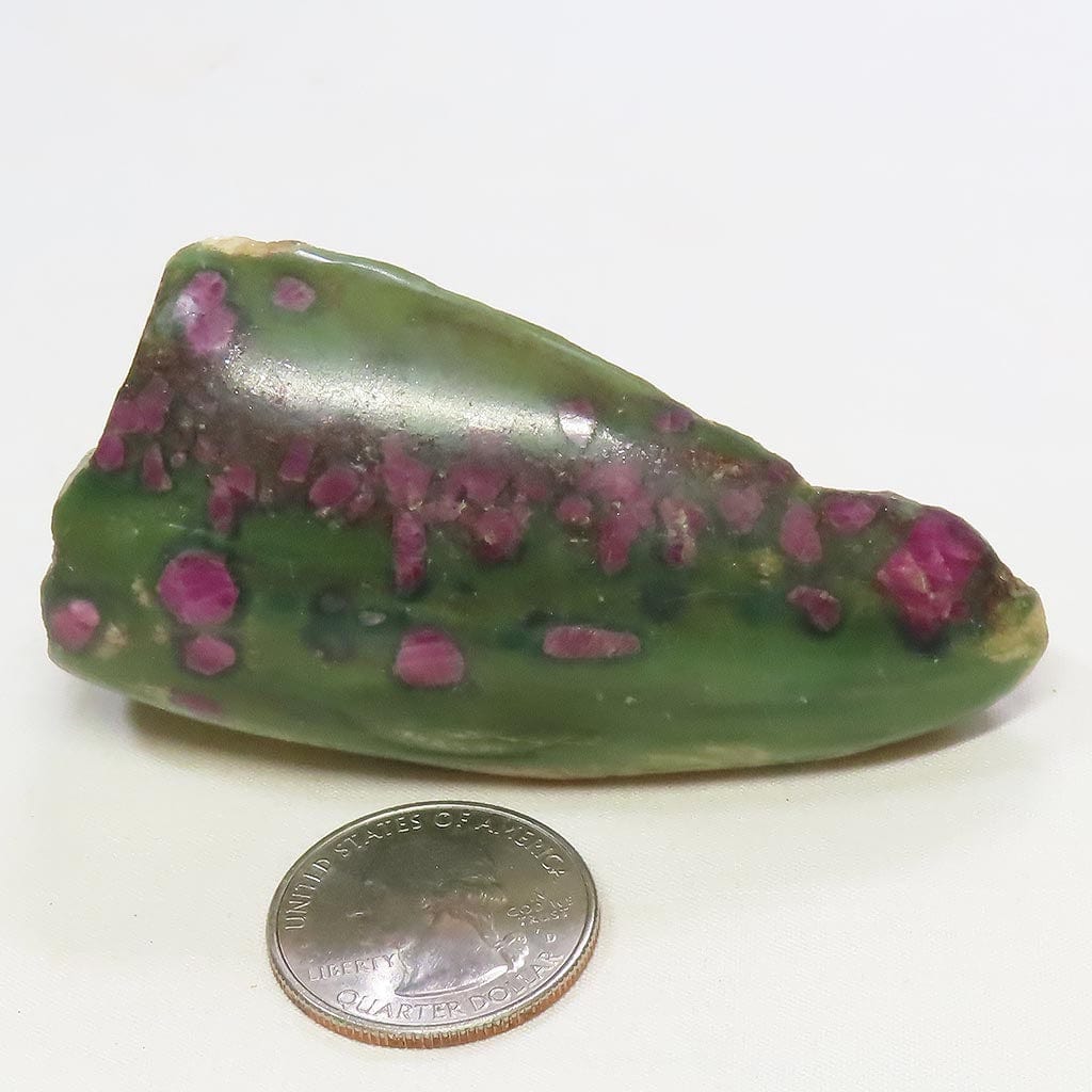 1 Side Polished Ruby and Green Fuchsite Slab from India