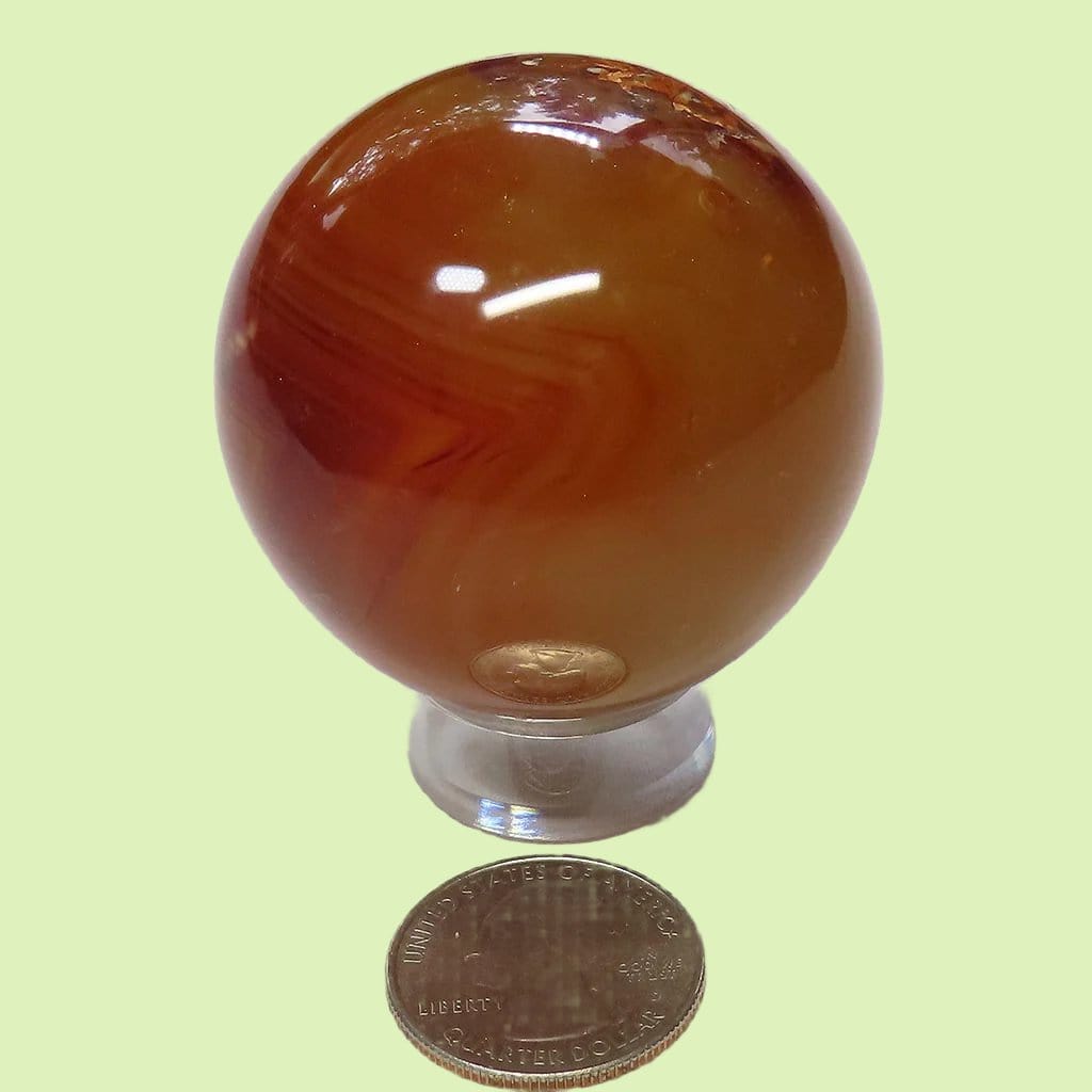 Polished Carnelian Sphere from Madagascar