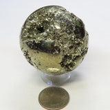 Polished Pyrite Sphere from Peru