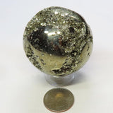 Polished Pyrite Sphere from Peru