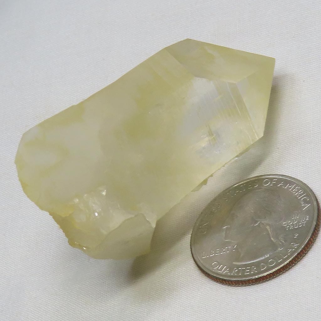 Arkansas Lemon Healer Quartz Crystal Point with Self-Healed Base