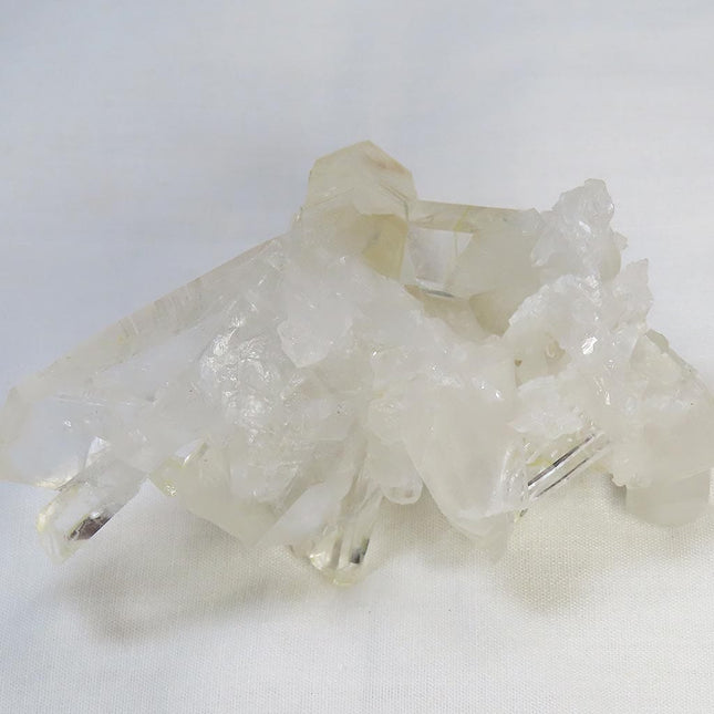 Arkansas Square Back Lemon Healer Quartz Crystal Cluster w/ Time-Links